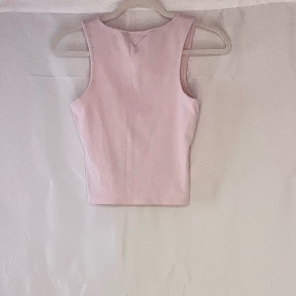 Pink Sleeveless Ribbed Top - Picture 6 of 6
